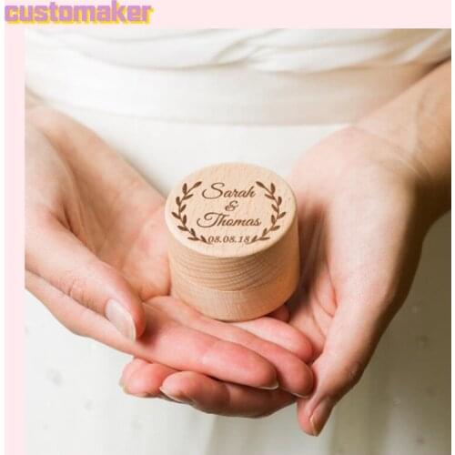 1pcs Custom Wedding Ring box Wooden gift box solid wood pendant receive box wood soap box