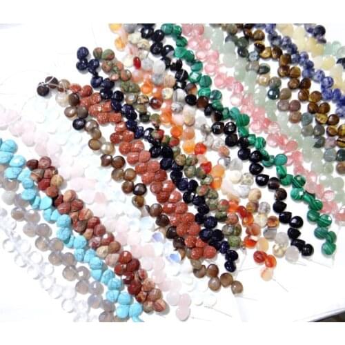 10*12m natuursteen Rozenkwarts agaat Opaal Facet water drop spacer kralen voor for Diy Sieraden Maken Armband ketting 32 pcs A8