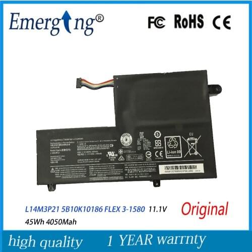 11.1V 45Wh New Original Laptop Battery for Lenovo FLEX 3-1480 L14M3P21 5B10G78611
