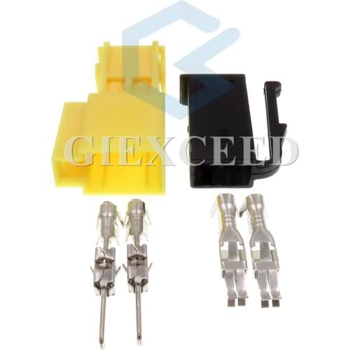 2 Sets 2 Pin Automotive Cable Connector Auto Wiring Connector Female Male For Cars Motors