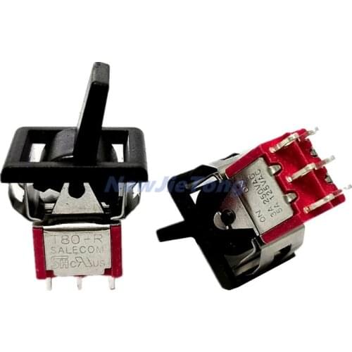 2pcs SH R8017-P14 Rocker Paddle Switch AC 250V/3A 125V/5A SPDT 6Pin 2 Positions ON-ON Toggle Switch T80-R