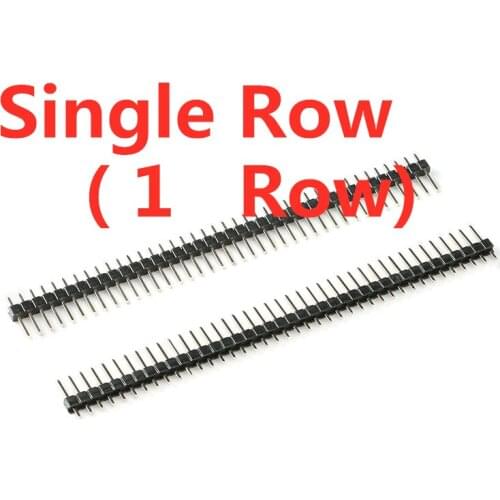 20PCS/LOT 2.54mm Single Row Double Row 1 * 40 2 * 40P Straight Needle All Copper Environmental Protection Gold Plating