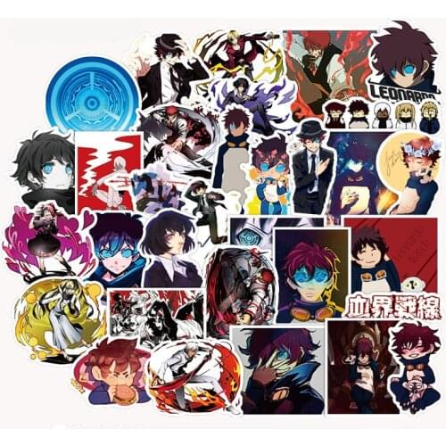 50Pcs Japan Classics Anime Kekkai Sensen Blood Blockade Battlefront Stickers For Desk DIY Chair Toy Car Trunk Guitar