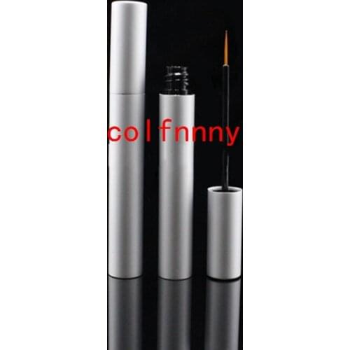 500pcs/lot 5ml Silver Empty Plastic Eye Black Tube Bottles liquid Eyeliner Bottles Retail Mascara Cream Packaging Containers