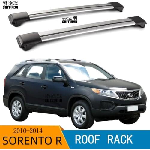 FOR Kia Sorento R 5 Door SUV Feb 2010 - 2014 (Rails) Aluminum Alloy Side Bars Cross Rails Roof Rack Luggage Carrier