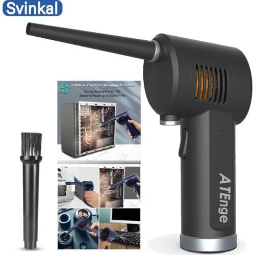 Cordless AIR Duster, Replacement for Compressed Spray Gas Cans, Rechargeable Blower for Computer, Keyboard and Electronics Clean