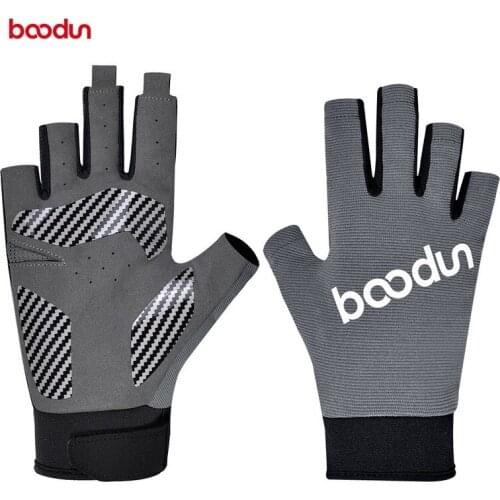 BOODUN 1 Pair Men Women Fishing Gloves Breathable Anti Slip Gloves for Fishing Half Finger Fish Sailing Gloves