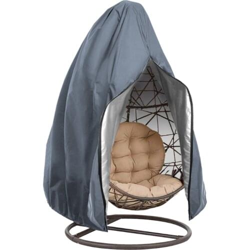Outdoor Hanging Egg Chair Cover with Zipper Patio Garden Courtyard Rattan Wicker Swing Furniture Waterproof Protector P15F