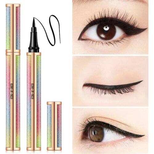 Black Long Lasting Eye Liner Pencil Waterproof Quick-Dry Starry Design Eyeliner Smudge-Proof Cosmetic Beauty Makeup Liquid