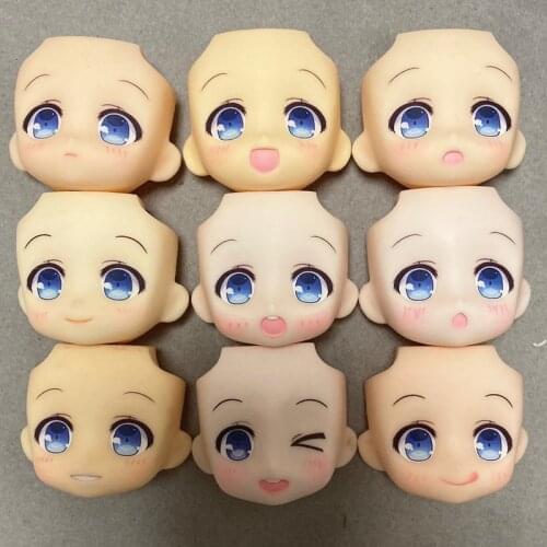 Gsc Clay Replacement Face GSC Water Sticker Face OB11 Doll Head Face Various Mouth Shapes 1/12bjd Doll Accessories