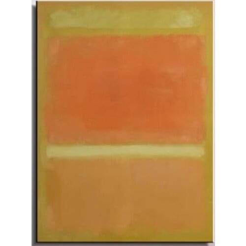 Mark Rothko Still life Classical oil Painting Drawing art picture Unframed Hand painted yellow and orange color Canvas painting