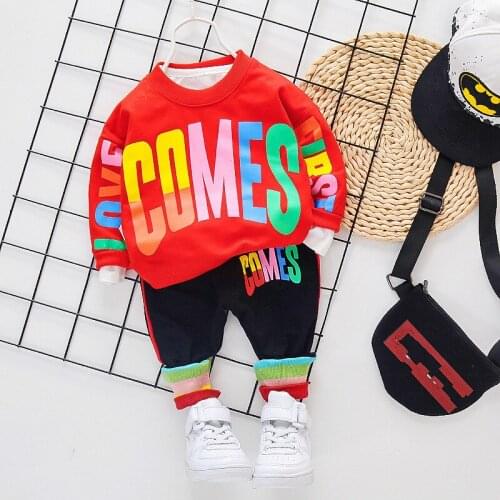 Children Clothing Set Spring Autumn Jogging Set Cotton Tops+pants 2pcs Kids Boys Outfits For 1-4Y Girls Tracksuit
