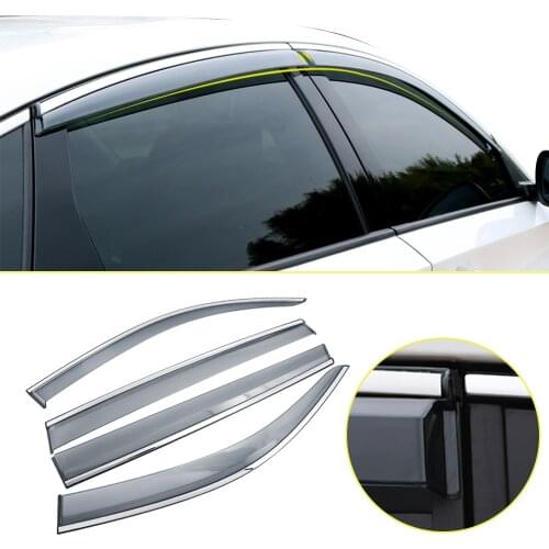 For Skoda Octavia 2019 ABS Car Smoke Window Sun Rain Visor Deflector Guard Styling Accessories