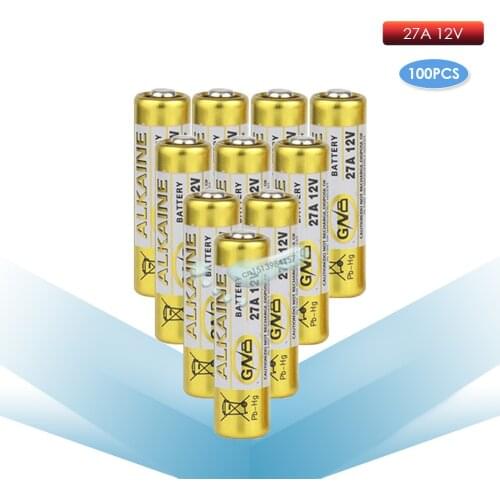 Kpay 100PCS 27A 12V dry alkaline battery 27AE 27MN A27 for doorbell,car alarm,walkman,car remote control etc