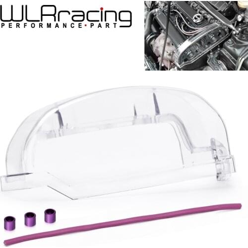 WLR Clean Cam pulley Cover For 92-96 Mitsubishi Lancer EVO 1-3/DSM 4G63 4G63T Clear Pulley Cover Cam Cover Timing Belt
