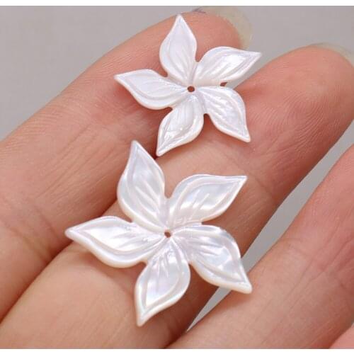 2Pcs Hot Sale Natural Shell Pendant Mother Of Pearl Petal-Shaped Small Pendant For Jewelry Making DIY Necklace Earring Accessory
