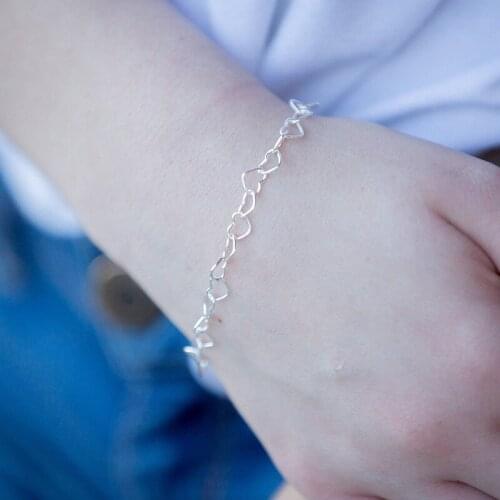 Love Chain Simple Love Bracelets Bangles Punk Metal Twisted Rope Chain Couple Bracelets Jewelry for Women Wholesale