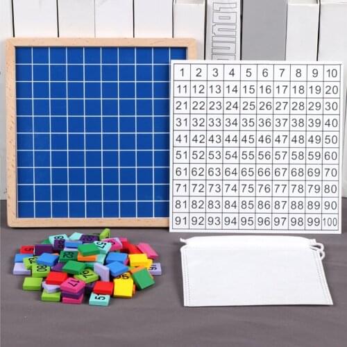 Math Learning Toy 1-100 Hundred Board Early Preschool Counting for Kids