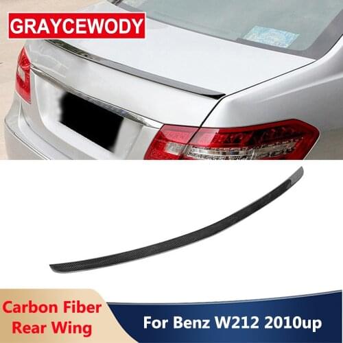 Modify to AMG Style W212 Real Carbon Fiber & FRP Material Rear Spoiler Trunk Wing For BENZ W212 E180 E200 E300 2010 Up