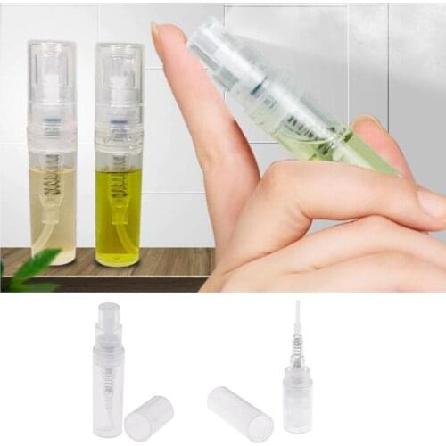 100Pcs Mini Clear 2ml Plastic Refillable Spray Bottle Perfume Sample Atomizer MOLF