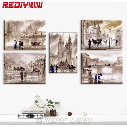 REDIY LADIY Diamond Embroidery Kit Cross-stitch Home Decor Full Diamond Painting Winter Scenery Mosaic Pictures Paint Needlework