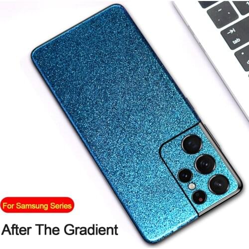 2021 New Flash Glitter Bling Back Film For Samsung Galaxy S21 Ultra S20 S10E S9 Skin Back Cover Note 10 Plus 7 8 9 Wrap Sticker