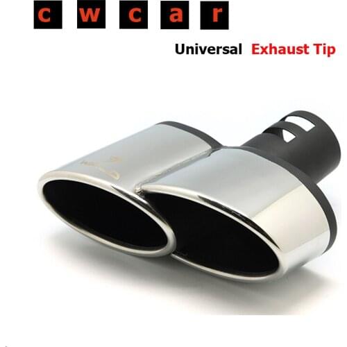 One Pair Wald Modified Car Vehicle Exhaust Stainless Steel End Pipe Quad muffler for BMW BENZ AUDI
