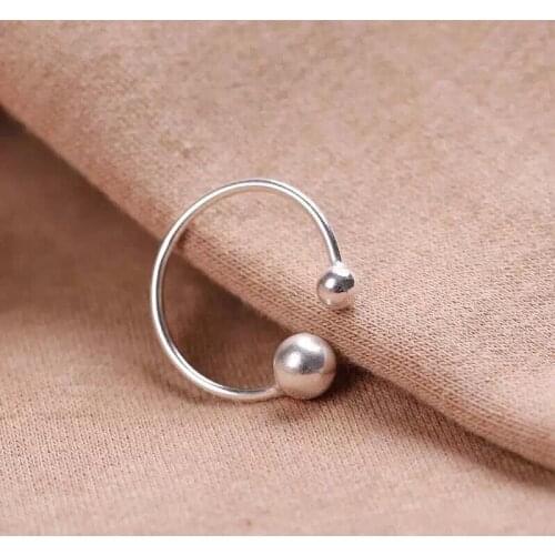 Oly2u Classic Open Simple Ball Rings Women Birthday Gift Wedding Rings SYJZ067