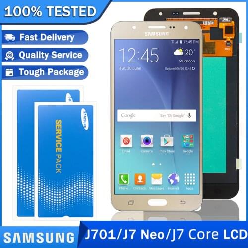Original New LCD for SAMSUNG Galaxy J7 Neo J701 J701F J701M J7 Core Super AMOLED Display Touch Screen Digitizer Repair Parts