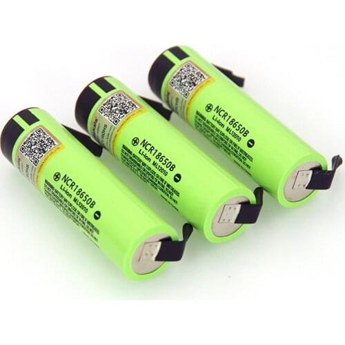 1-10PCS Liitokala new original NCR18650B 3.7V 3400mAh 18650 rechargeable lithium battery for battery + DIY nickel piece