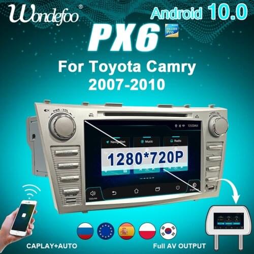 PX6 2 din android 10 car radio with screen For Toyota CAMRY AURION 2006-2011 autoradio video players intelligent system Carplay