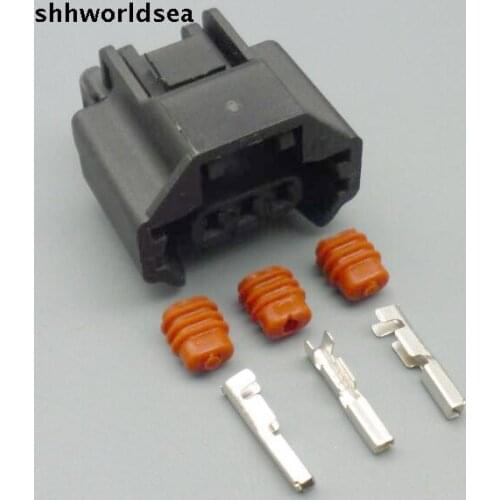 Shhworldsea 5/30/100sets 1.2mm 5sets 3pin auto waterproof for Nissan air conditioning pressure switch harness plug 7223-6536-30