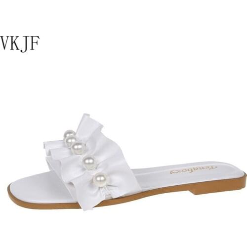 Womens Slippers Fashion Weaving Ladies Flat Slides Outdoor Casual Slippers Pu Leather Female Beach Shoe Women Summer Flip Flops