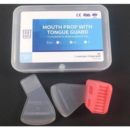 Medium Props Dental Tongue Guard Mouth Prop Bite Blocks Rubber Opener Retractor Child Adult PropX1+GuardX2