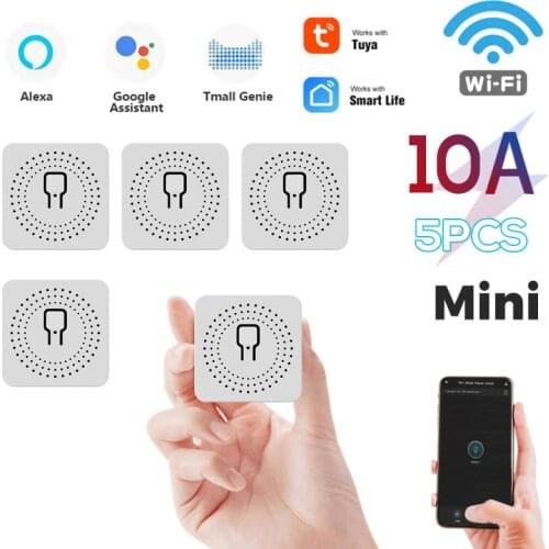 10A Mini Wifi Smart Switch 2-way Control Timer Wireless Switches Smart Home Compatible With Tuya Alexa Google Home