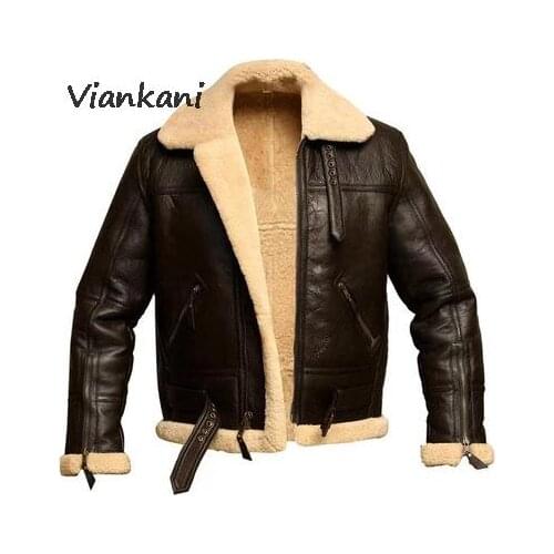 Мужские куртки из овчины Viankani China At AliExpress