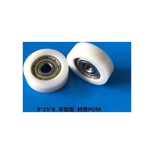 High quality polyformaldehyde POM coated ball bearings 608zz embedded bearing Total Diamater: 8*25*8mm
