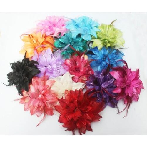 Hot Sale Hair band Newest Fashion big flower headwear Brooch Women hair clip hairpin dance party BD005