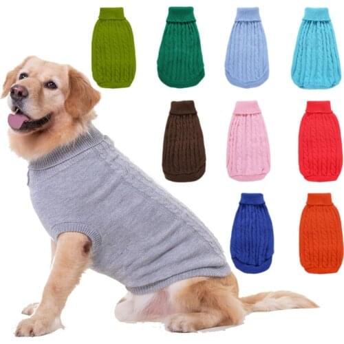 Dog Cat Winter Clothes Knitted Pet Clothes For Cat Small Medium Dogs Chihuahua Hiromi Puppy Pet Sweater Pure Dog Sweater