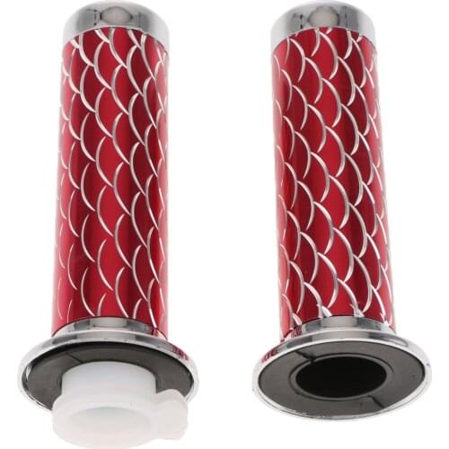 1 Pair 7/8'' 22mm Motorcycle Handlebar Throttle Twist Handle Grips