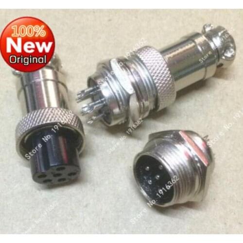 100Pair/Lot GX16-6 GX16 6Pin 16MM Male & Female Wire Panel Connector Circular Aviation Connector Socket Plug