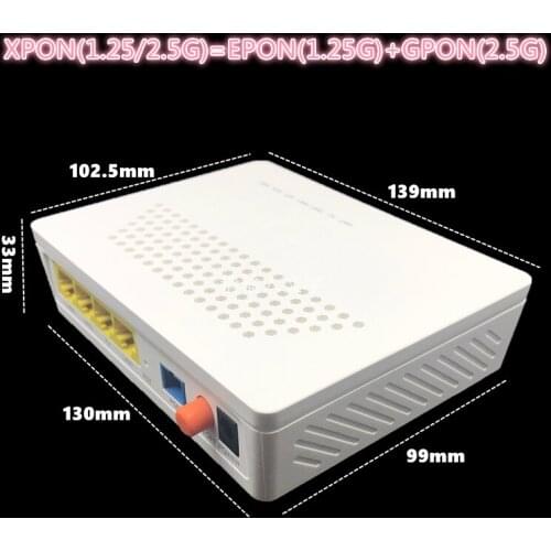 1GE+3FE ONU EPON 1.25G GPON 2.5G XPON(1.25g/2.5g)ONU with FTTH NETWORK onu wifi modem 10/100/1000M RJ45 FOR OLT switch