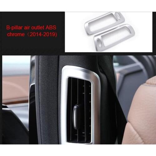 For Benz S class 2014-2019 ABS B-pillar air outlet chrome molding trim 2pcs