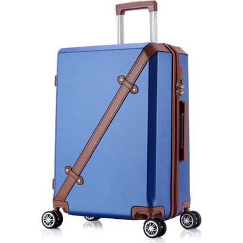 20 24 Inch Rolling Luggage Business Travel 4 Wheels Suitcases Bag Waterproof High Quality Retro Trolley Case Large capacity