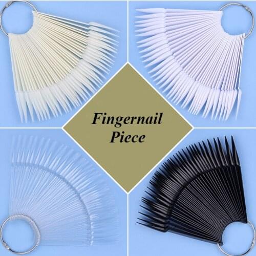40/50pcs Set Nail Art Tips Display Practice Sticks Fan Shaped Nail Polish Swatches Nail Color Sample Nail Art Tools Supplies