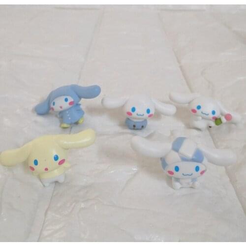 6pcs cartoon long ear dog mini action figure toys pvc animal dogs model lovely landscape decoration