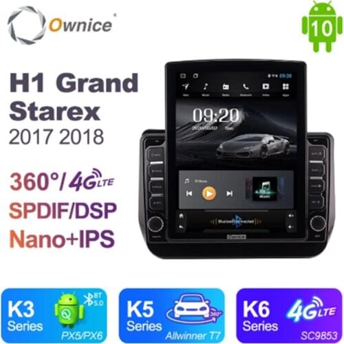Ownice Android 10.0 Car Radio forHyundai H1 Grand Starex 2017 2018 GPS 2 Din Auto Audio System Stereo Player 4G LTE Tesla Style
