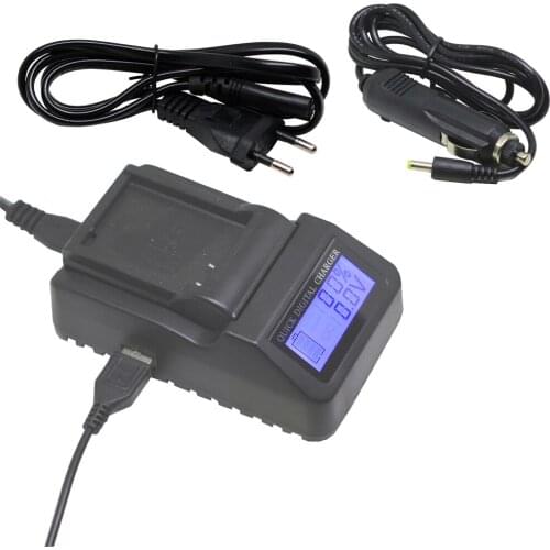 DMW-BLC12 LCD Quick Car Travel Charger for Panasonic DMW-BLC12E DMW BLC12 FZ1000 FZ200 FZ300 G5 G6 G7 GH2 BLC12 Camera Battery