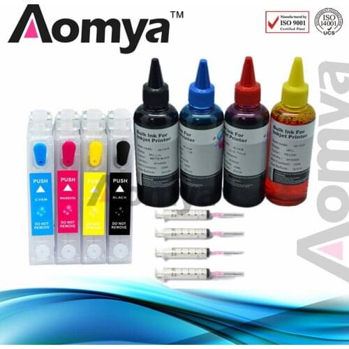 Free Shipping 100ML*4C Empty Ink Refill Kit T1661-T1664 Ink Cartridge For Epson Printer ME101/ME10 With ARC Chips