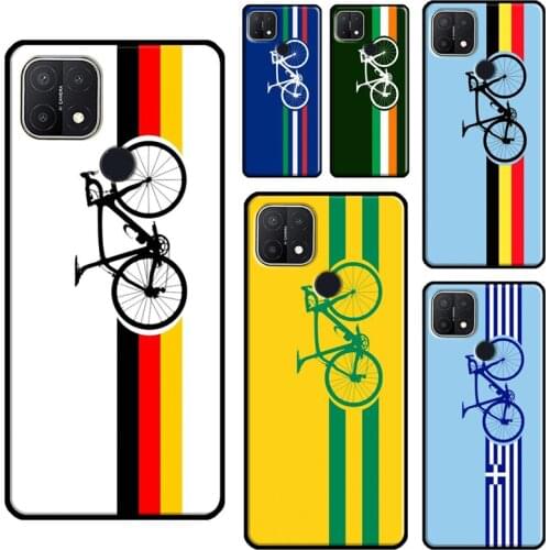 Bike Stripes German Italian National For OPPO A15 A91 A83 A1K A3S A5S A5 A9 A31 A53 2020 A52 A72 Reno 4 Pro 2 Z Phone Case